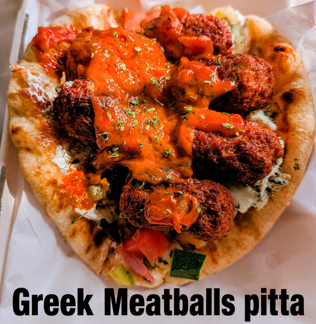 Greek Meatballs Pita