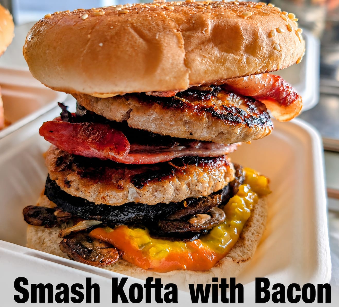 Smashed Kofta Bacon Bap